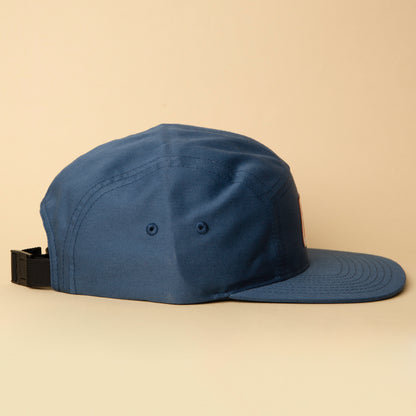 Abstract Landscape 5 Panel Hat (Light Navy / Cotton)