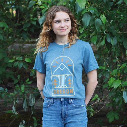 Multnomah Falls Unisex Shirt (Heather Slate)