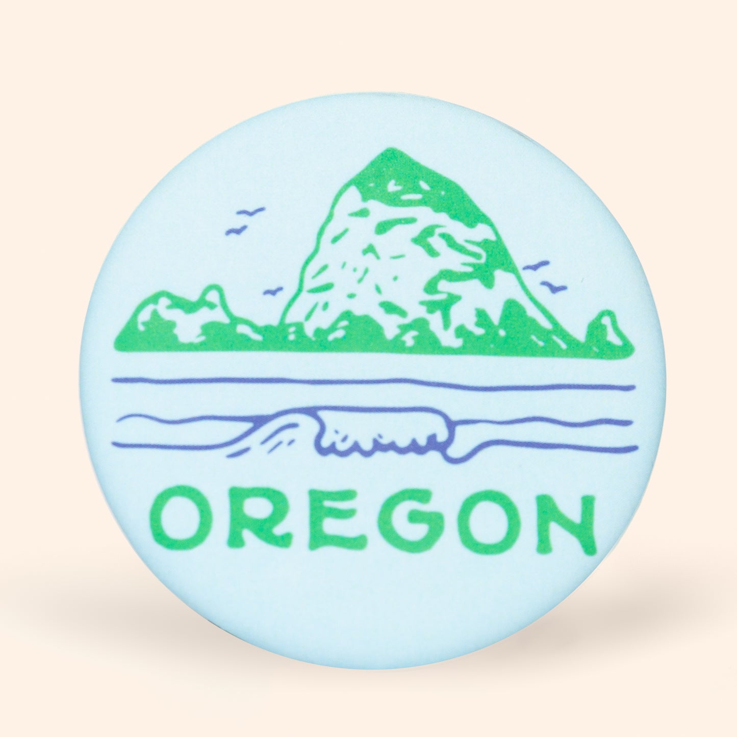 Oregon Coast Round Magnet