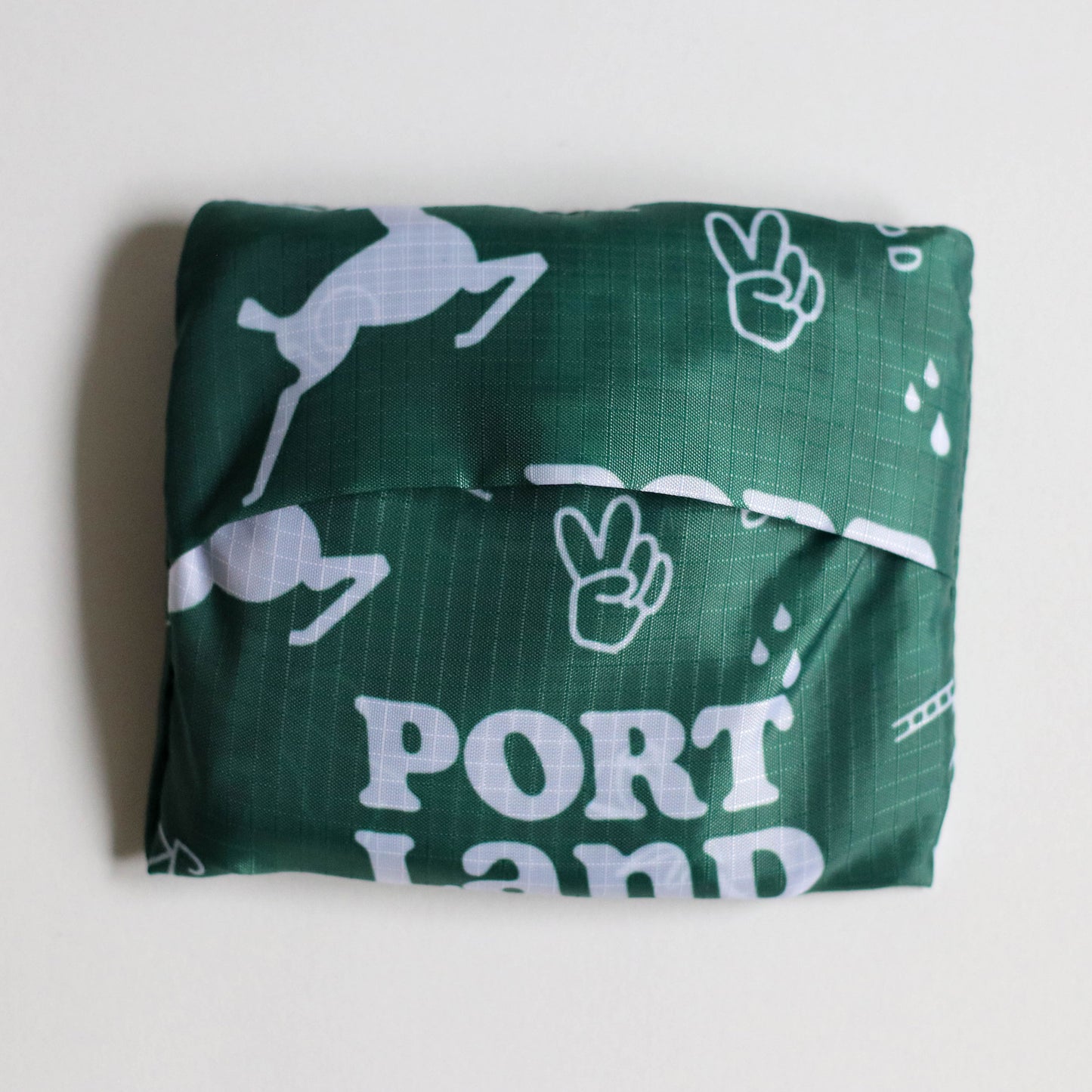 Portland Patterns Fold Up Tote Bag (Green)