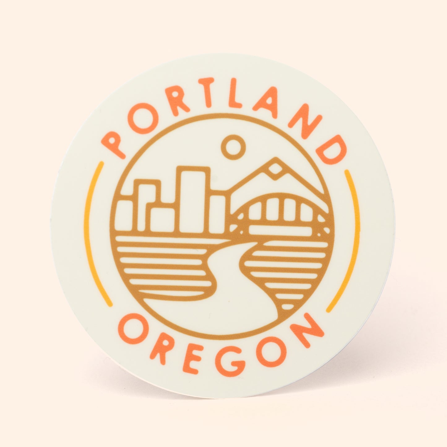 Retro Portland Skyline Sticker