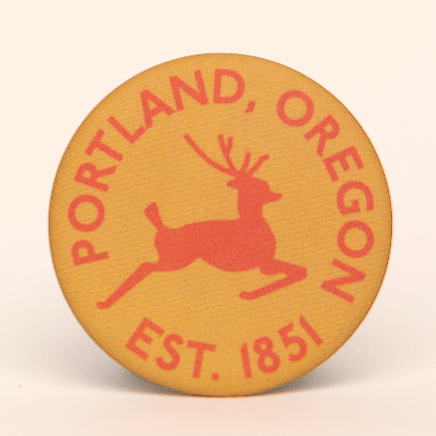 Portland Stag Round Magnet