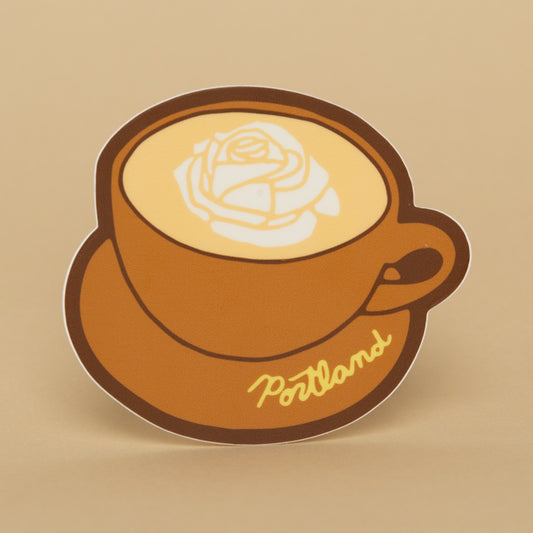 Portland Rose Latte Sticker