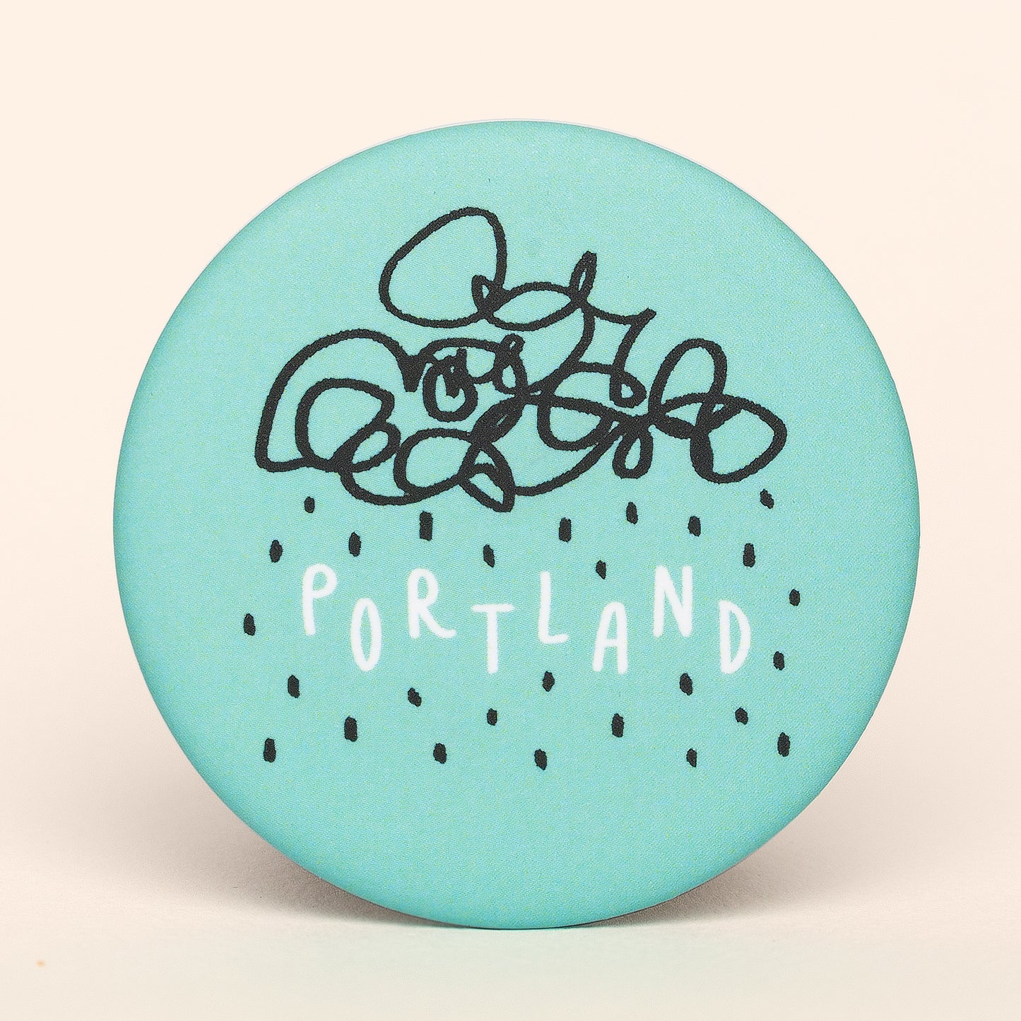 Portland Scribble Round Magnet