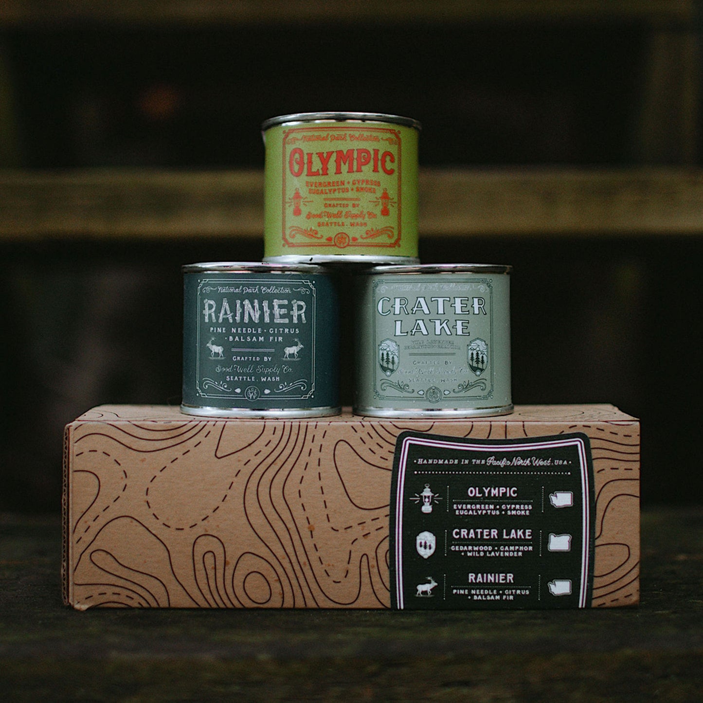 National Parks of the Pacific Northwest Candle Gift Set