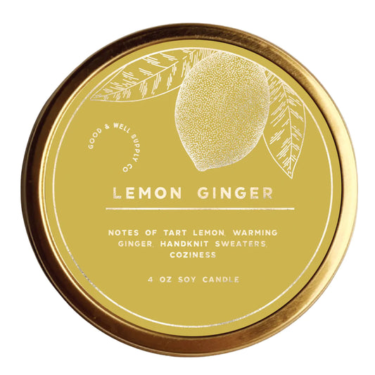 Lemon Ginger Gilded Holiday Candle