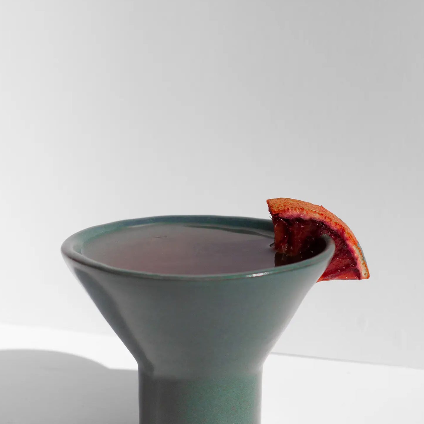 Stemless Ceramic Martini Glass in Forest