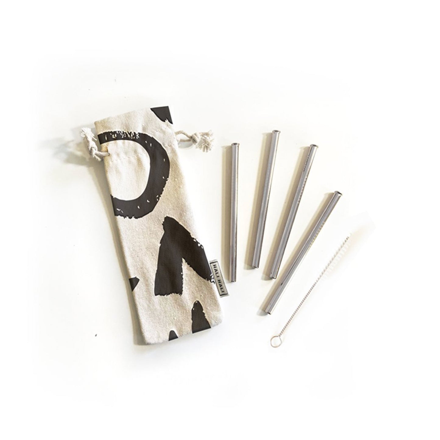 4pc Reusable Cocktail Straw Pouch