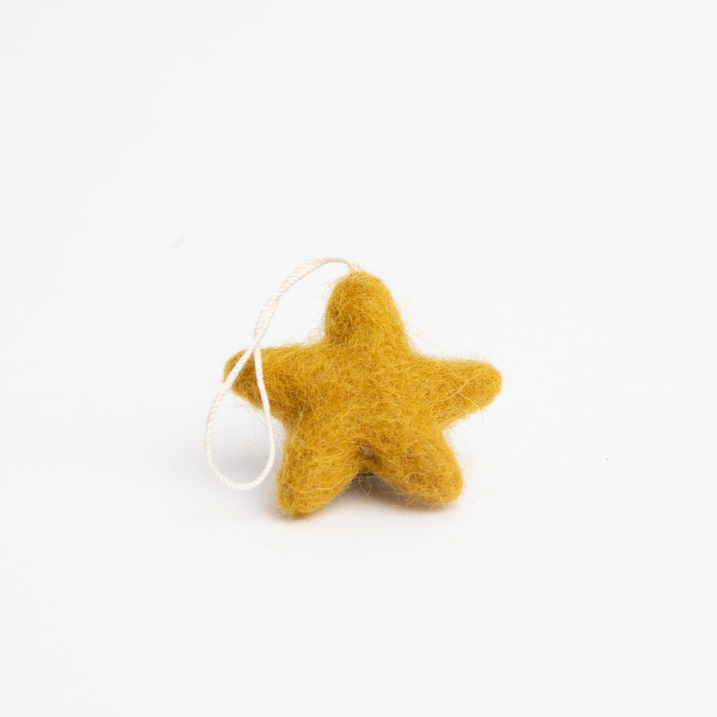 Harvest Gold Felted Wool Star Ornament