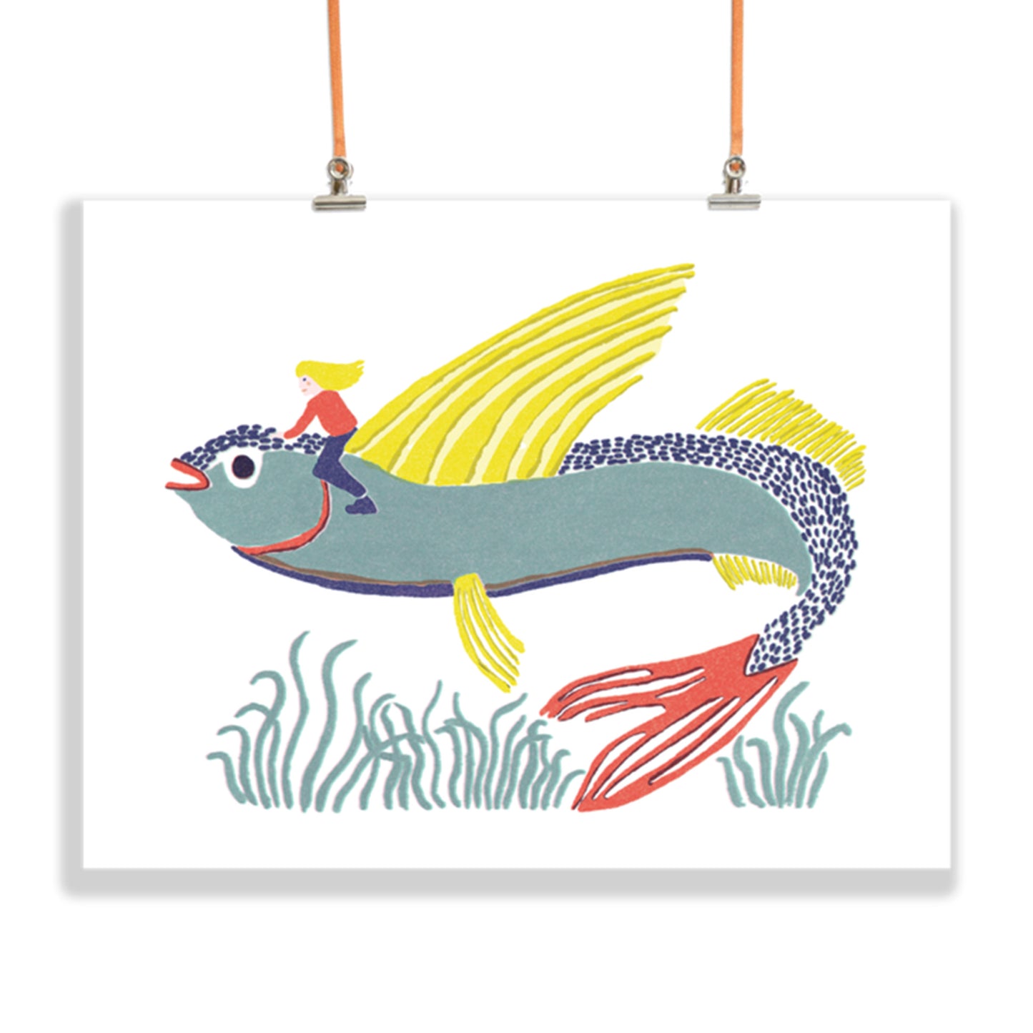 Isatopia: Flying Fish Risograph Print