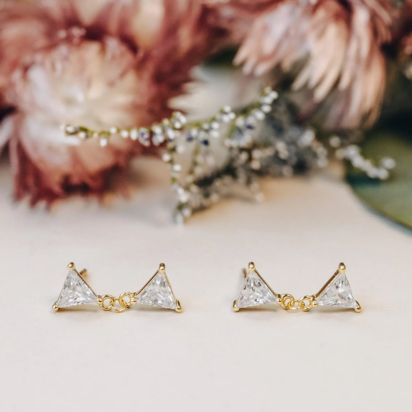 JaxKelly Socialite Dual Triangle Earrings