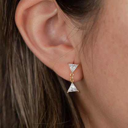 JaxKelly Socialite Dual Triangle Earrings
