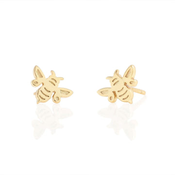 Kris Nations Bumble Bee Stud Earrings - Gold