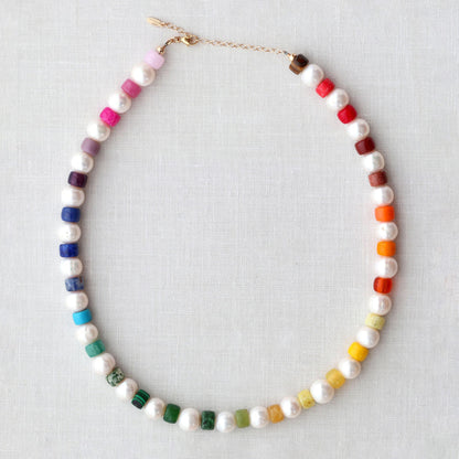 Freshwater Pearl Rainbow Necklace