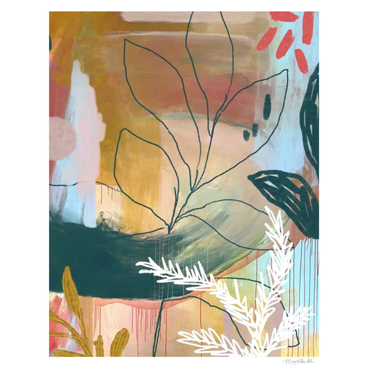 Maija Rebecca Hand Drawn: Abstract Foliage Big Leaf Print