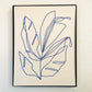 Mercedes Tabish: Blue Leaf Print