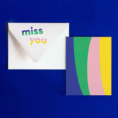 Miss You Notevelope Card - Boxed Set of 6