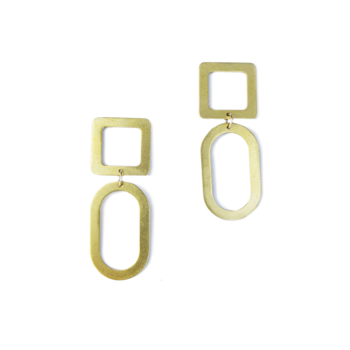 Square Oval Earrings