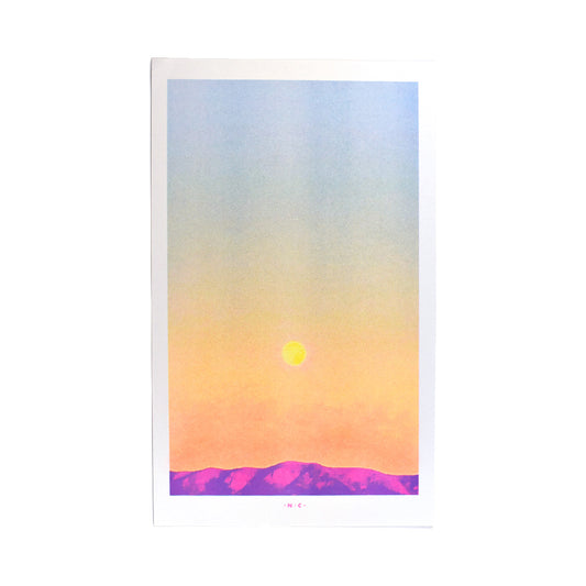 Next Chapter Studio: Sandia Moonrise Risograph Print