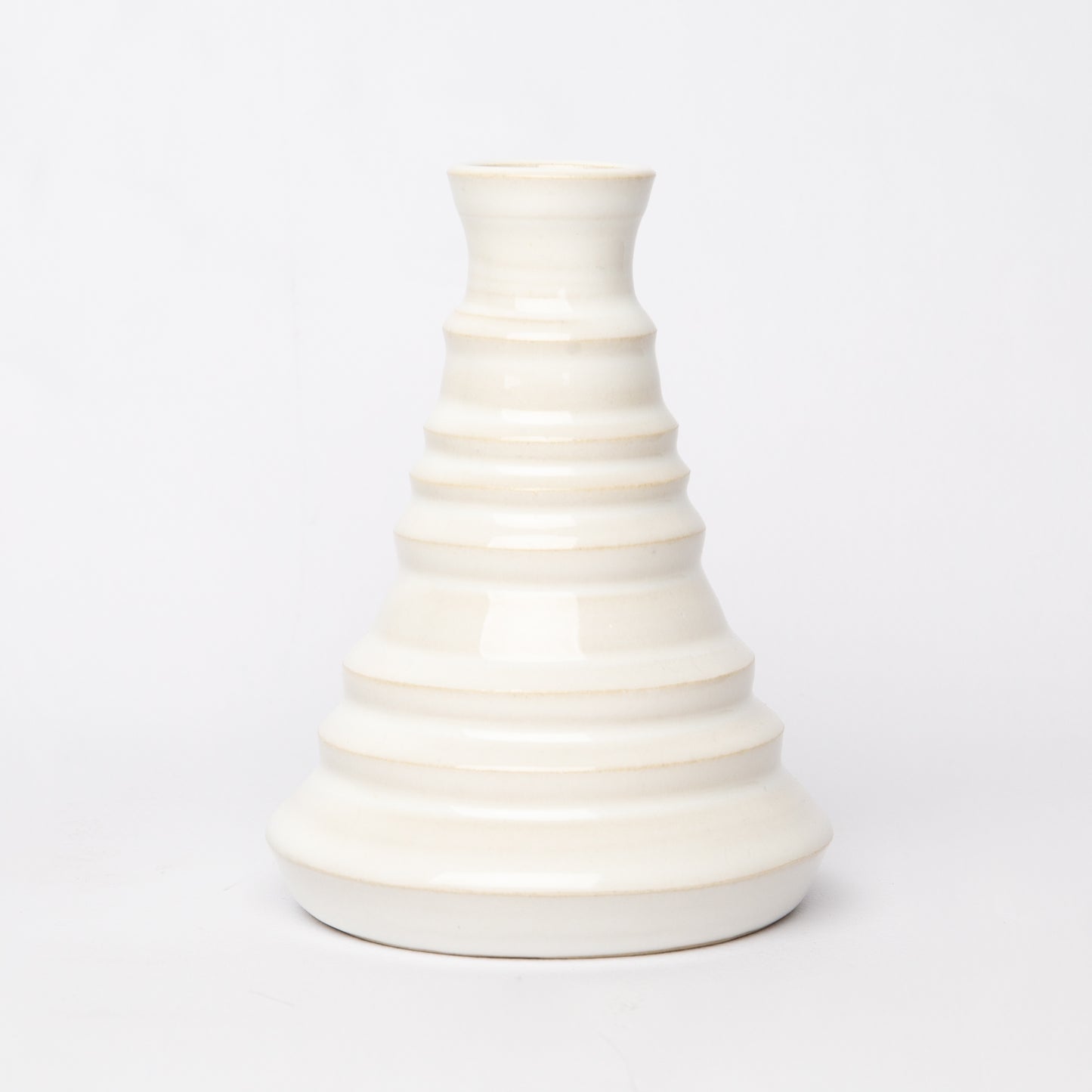 ZigZag Candle Holder in Glossy White