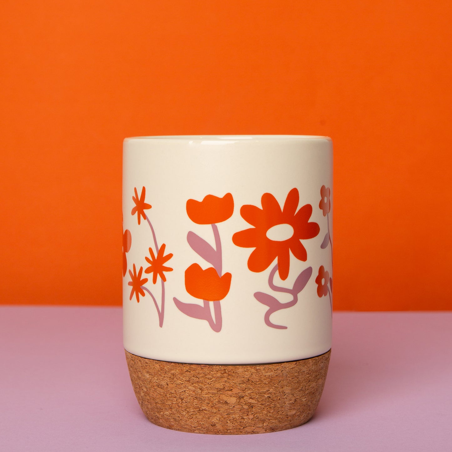 Flower Cork Base Mug
