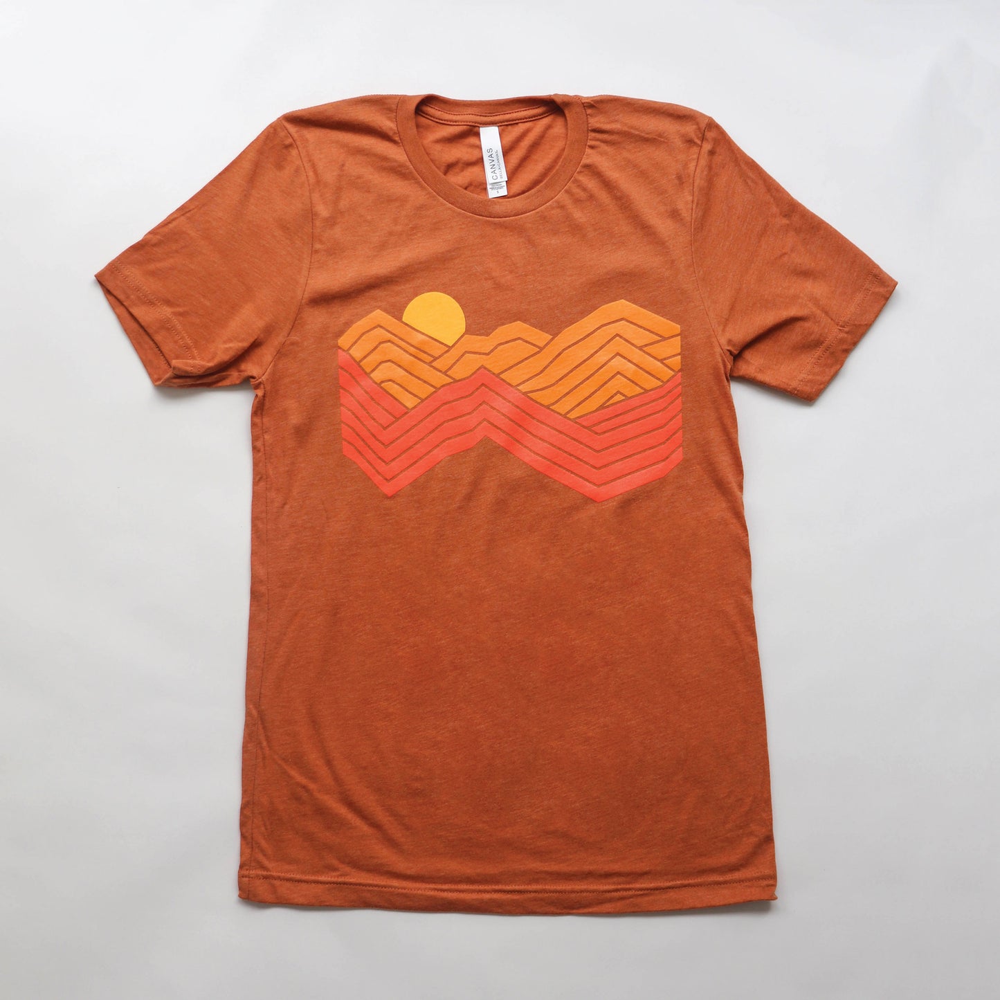 Mountain Sunrise Unisex Shirt (Heather Autumn)