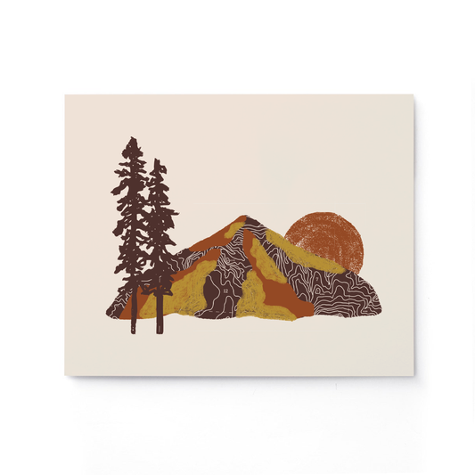 Mountain Topo Print