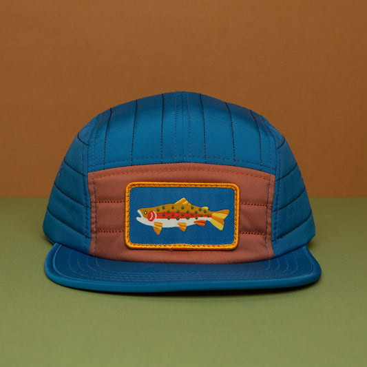 Steelhead 5 Panel Hat (Blue/Rust)