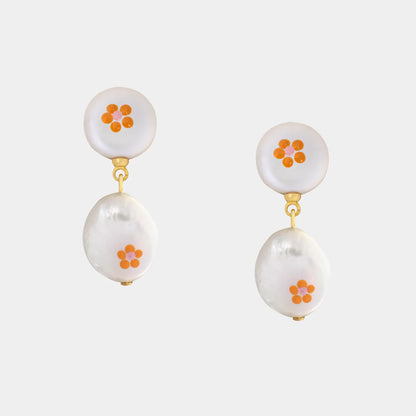 Voni Floral Pearl Earrings