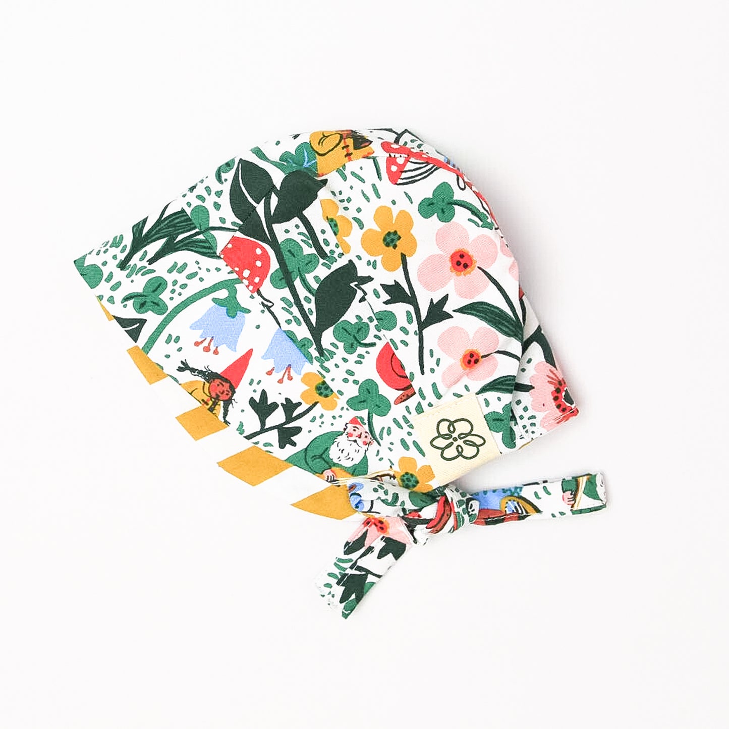 Silly Daisy Reversible Baby Bonnet - Musical Gnomes