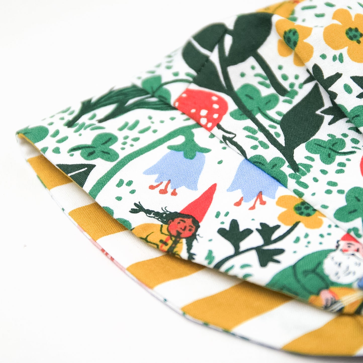 Silly Daisy Reversible Baby Bonnet - Musical Gnomes