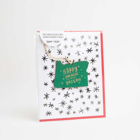 Happy Holidays from Oregon Ornament Card