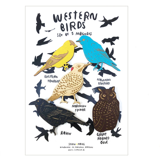 Western Birds Magnet Set