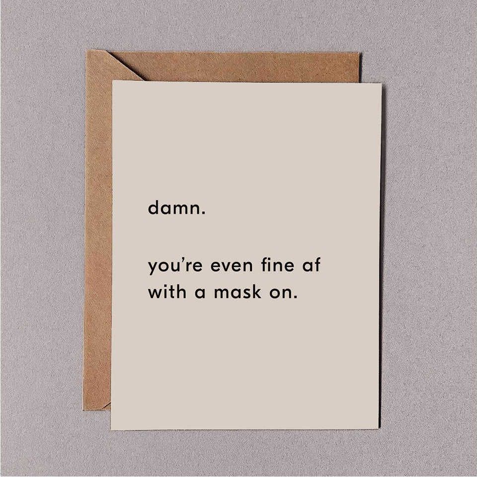 With A Mask On Card