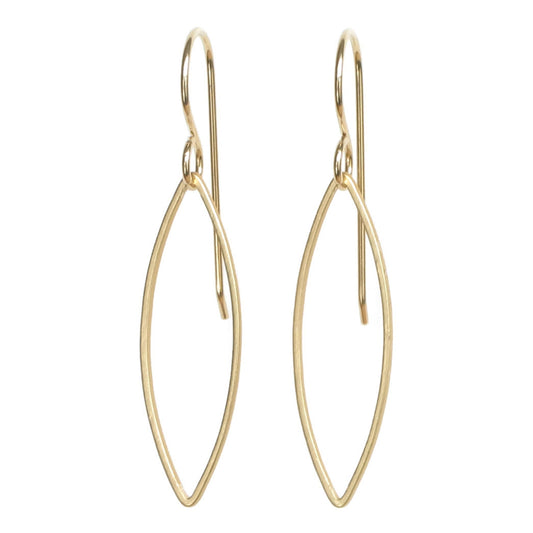 Simple Gold Marquis Earrings