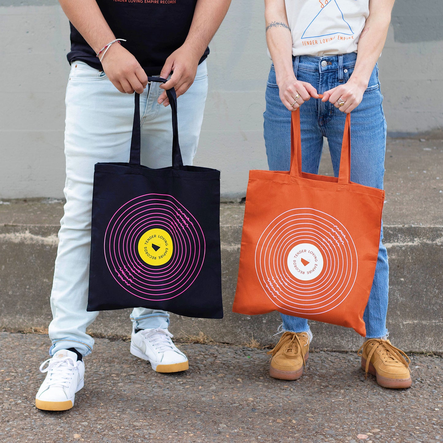 TLE Records Tote Bag (Orange) – Tender Loving Empire