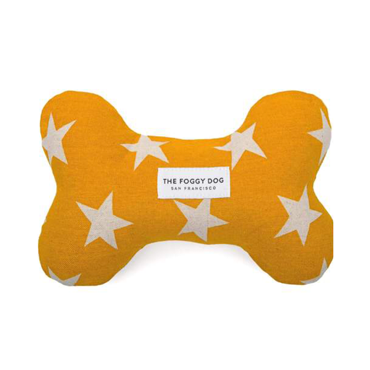 Dog Bone Squeaky Toy - Gold Stars