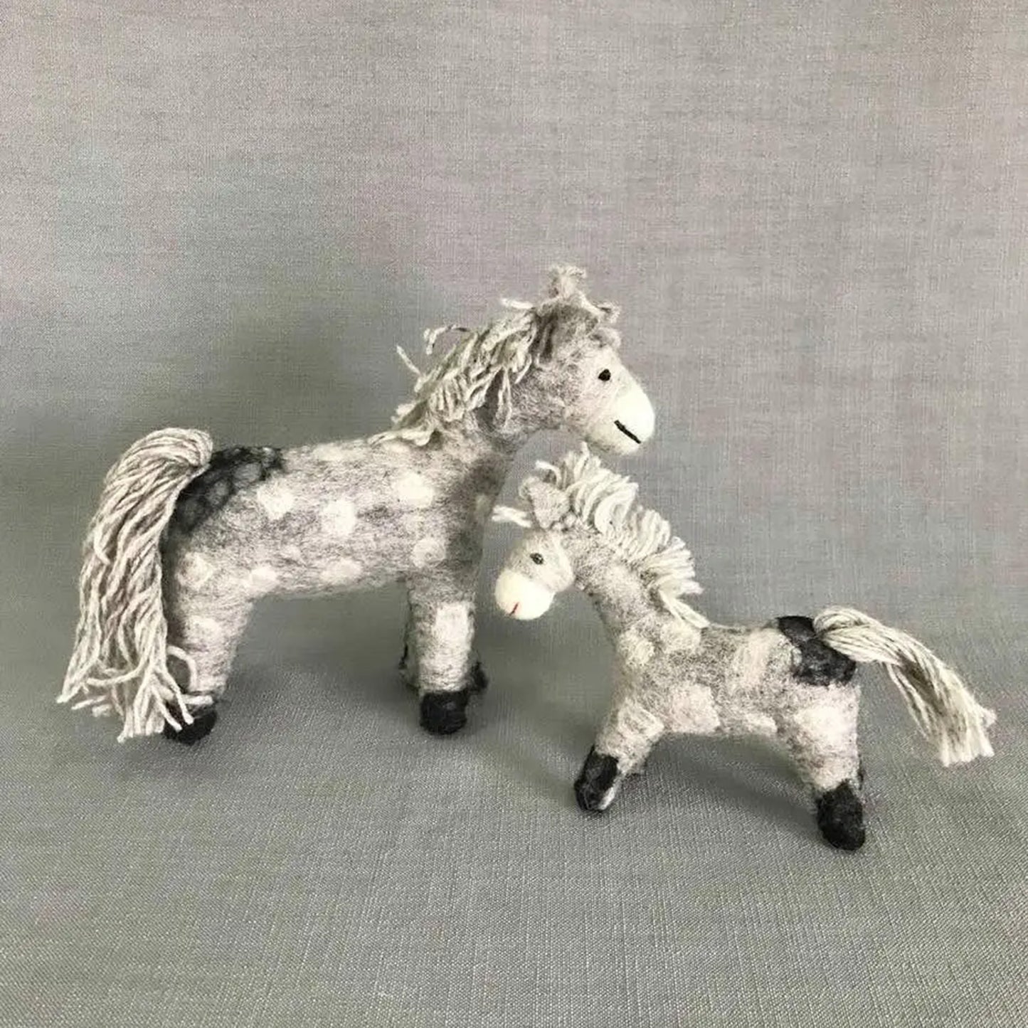 Wool Felted Dapple Grey Horse - Small