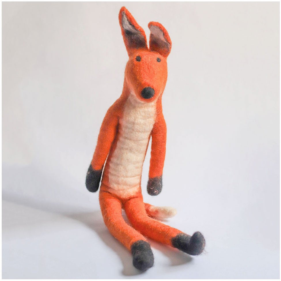 The Winding Road Large Wool Felted Fox