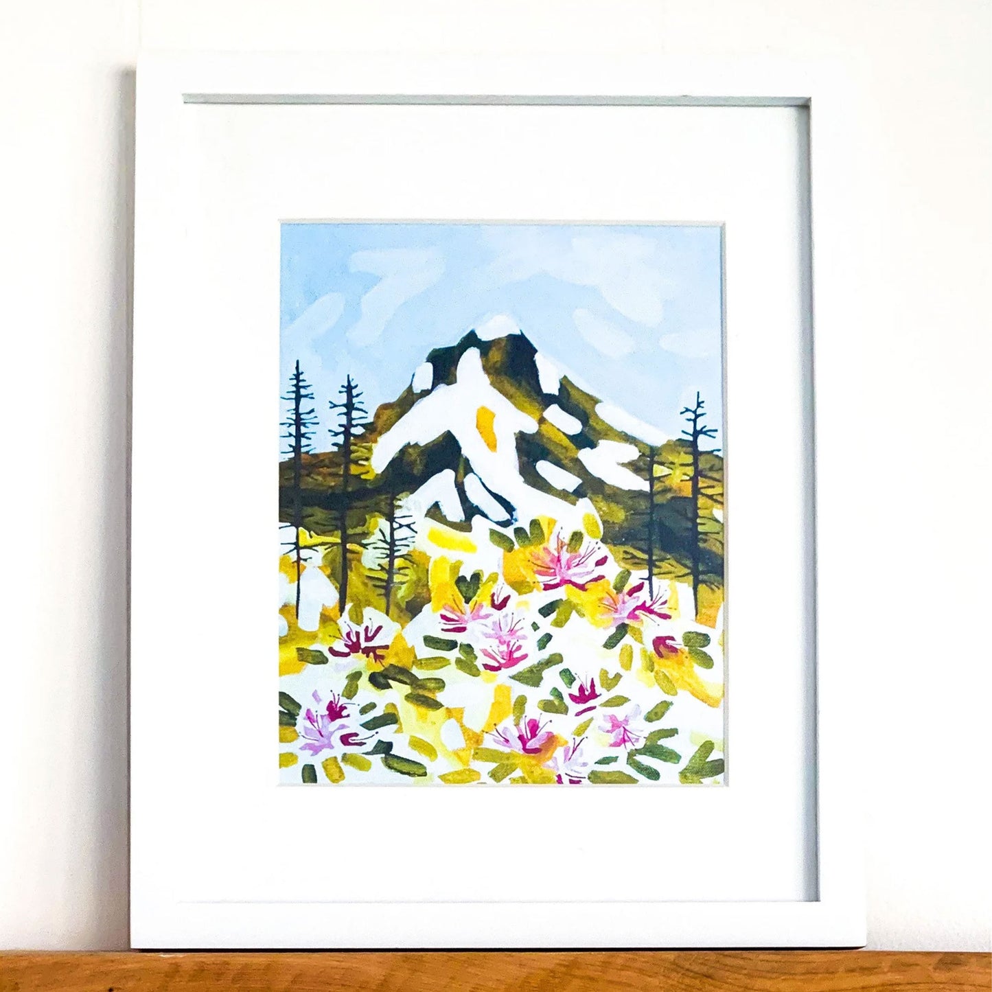 Tirzah Lane: Mt Hood and Rhododendron Print