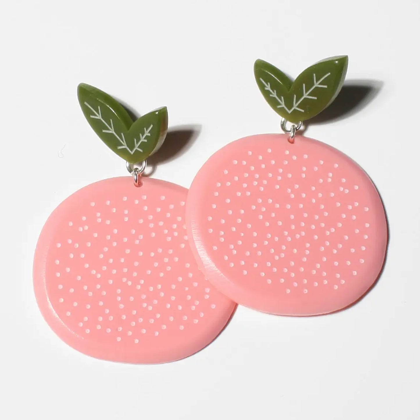 Large Grapefruit Post Earrings