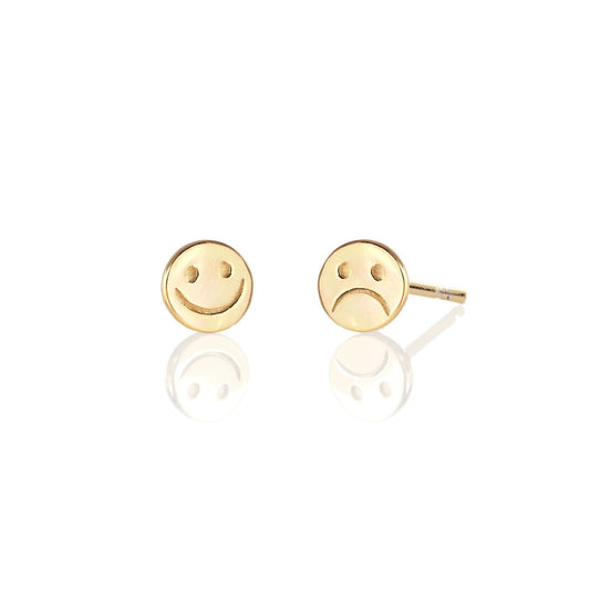 Happy Sad Stud Earrings