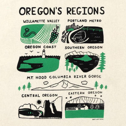 One Lane Road: Oregon's Regions Tote Bag